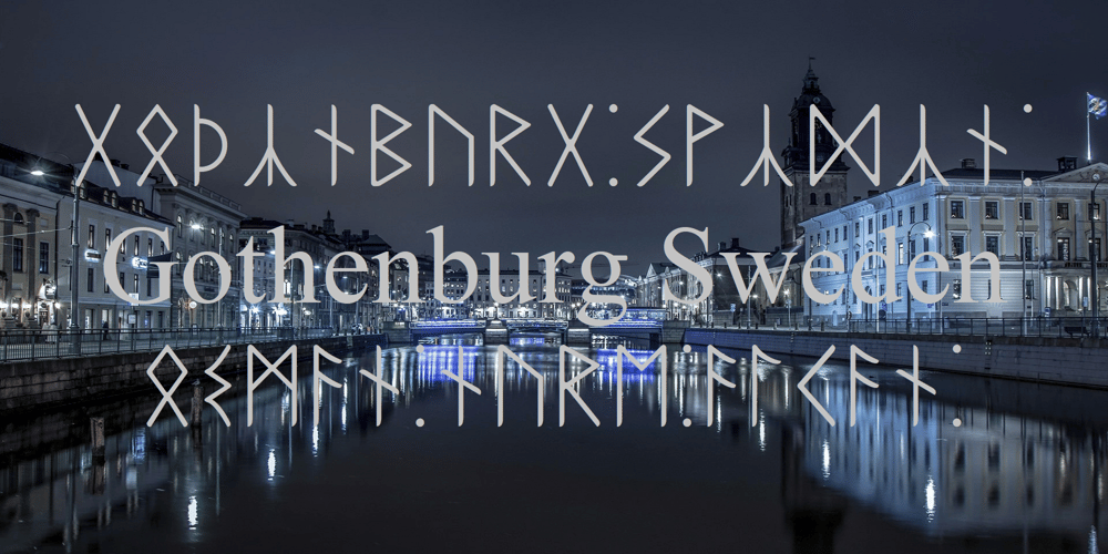 Ongunkan Gothenburg Futhark Swe font