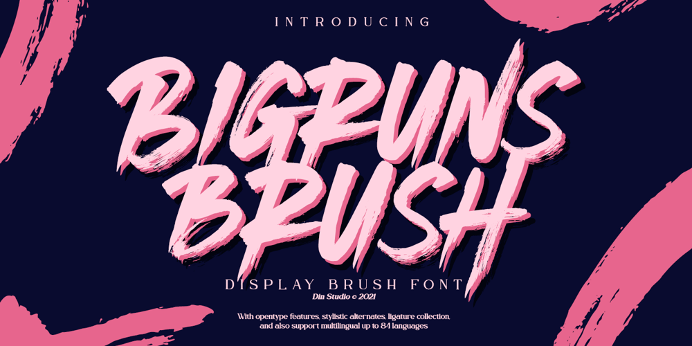 Bigruns Brush font
