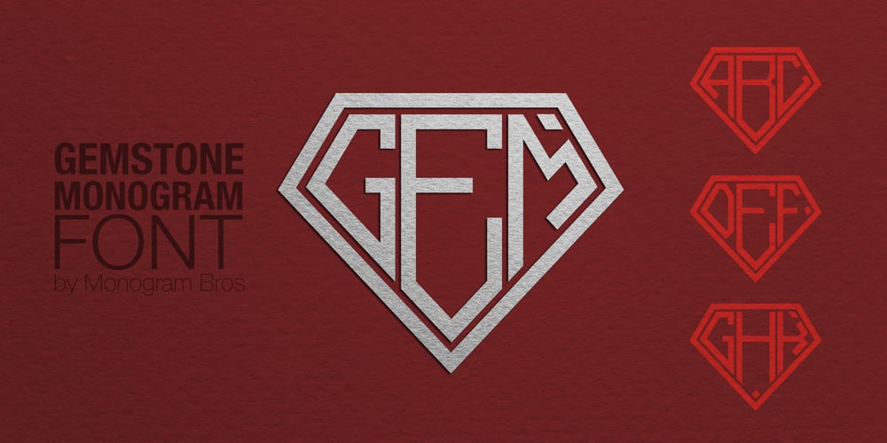 Gemstone Monogram font