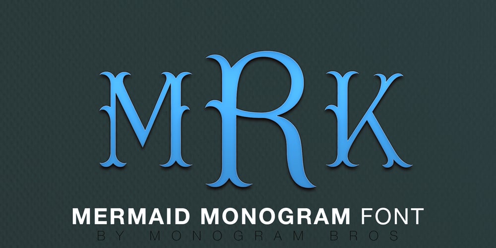 Mermaid Monogram font