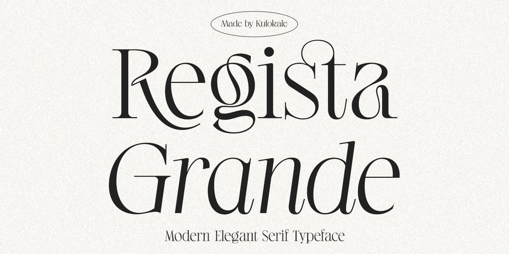 Regista Grande font