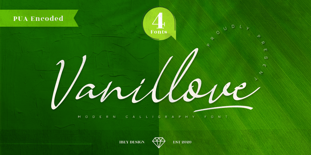 Vanillove font