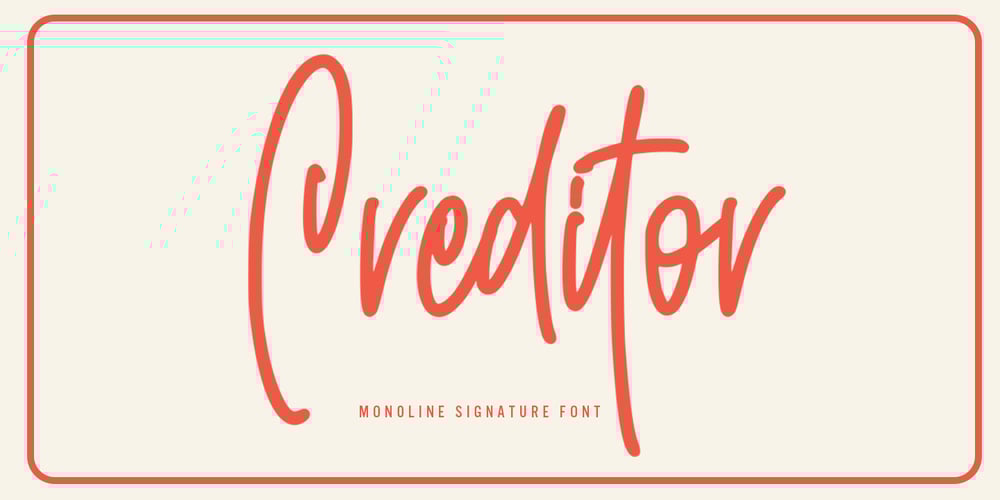 Creditor font