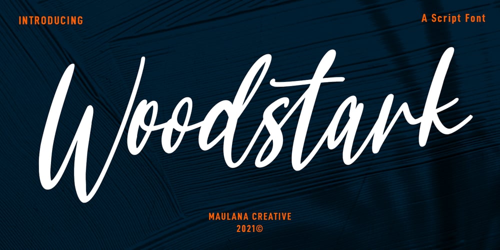 Woodstark font