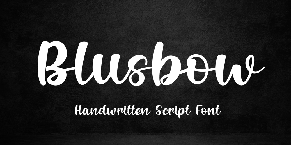 Blusbow font