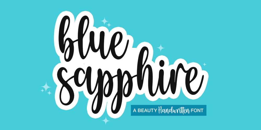Blue Sapphire font