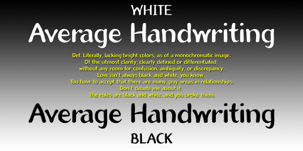 Average Handwriting font