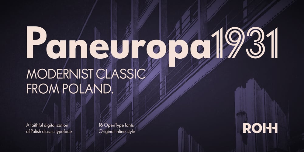 Paneuropa 1931 font