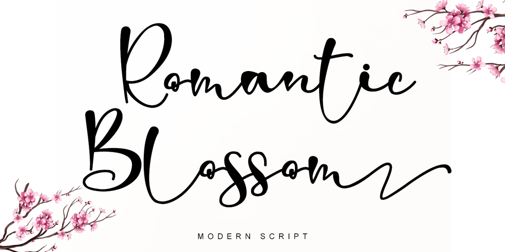 Romantic Blossom font