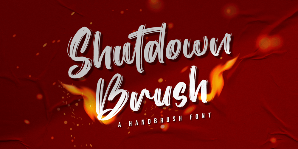 Shutdown Brush font