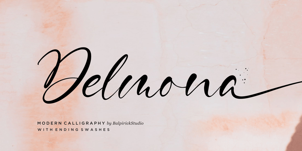Delmona font