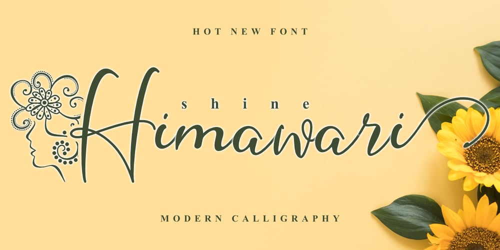 Shine Himawari font
