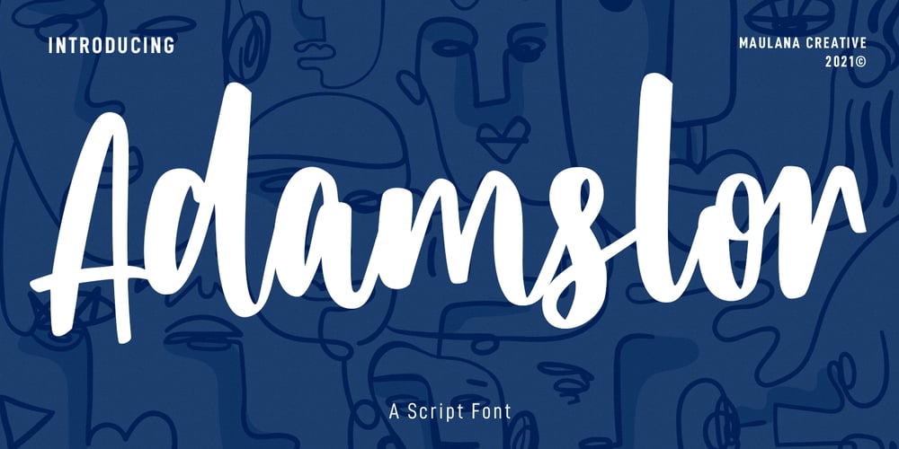 Adamslor font
