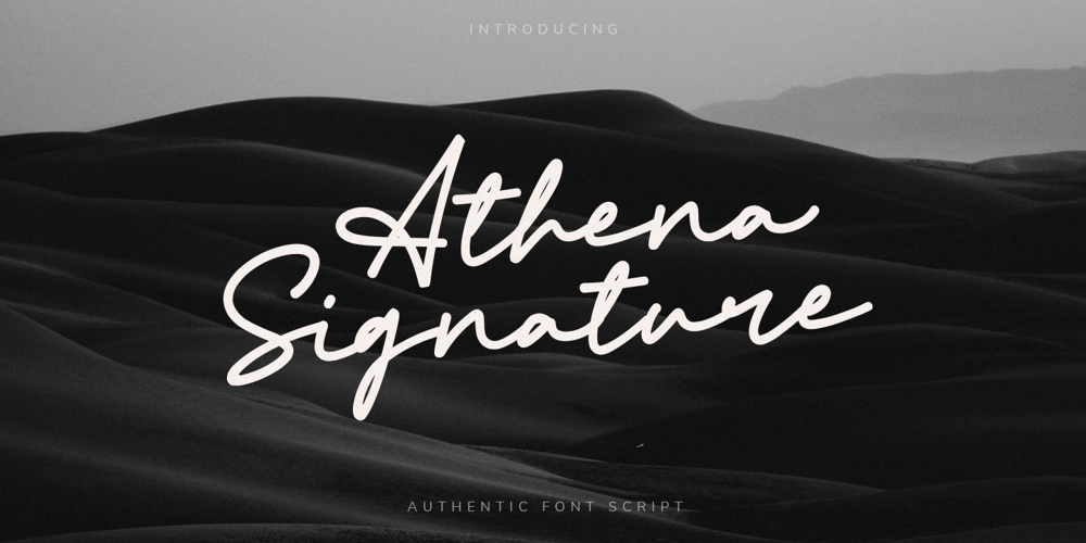 Athena Signature font