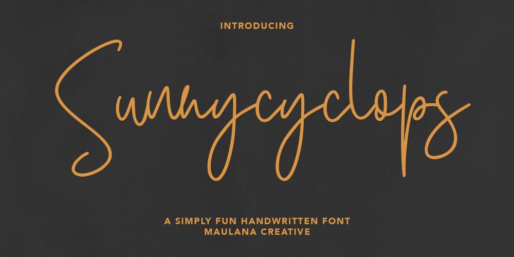 Sunnycyclops font