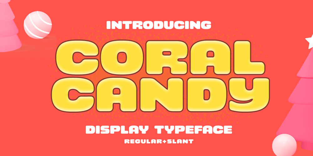 Coral Candy Regular Slant font