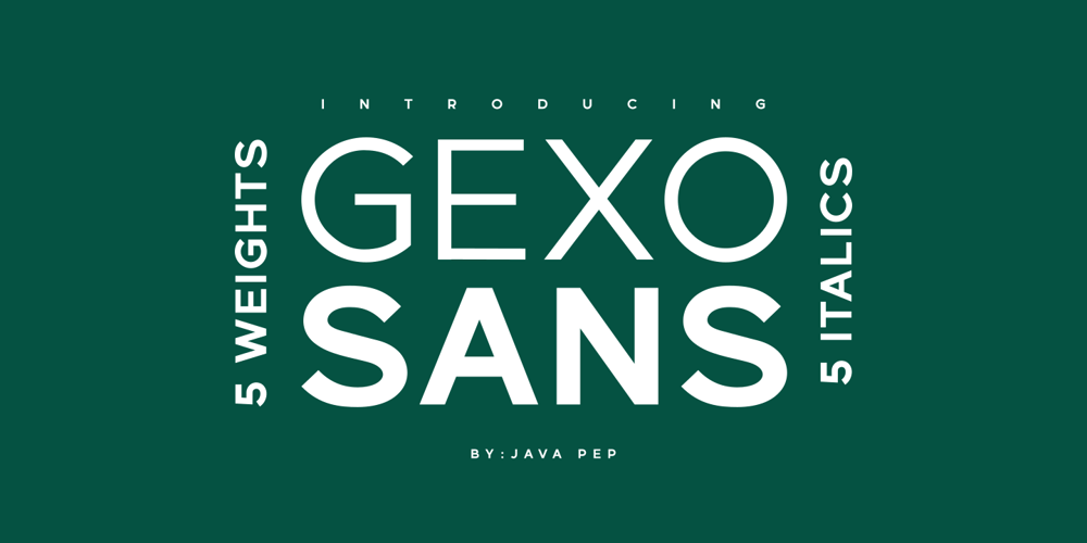 Gexo Sans font