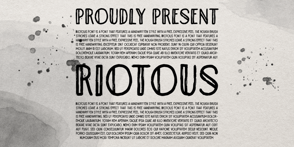 Riotous font