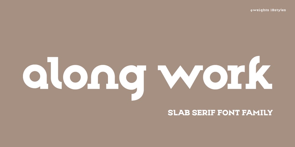 Along Slab Work font