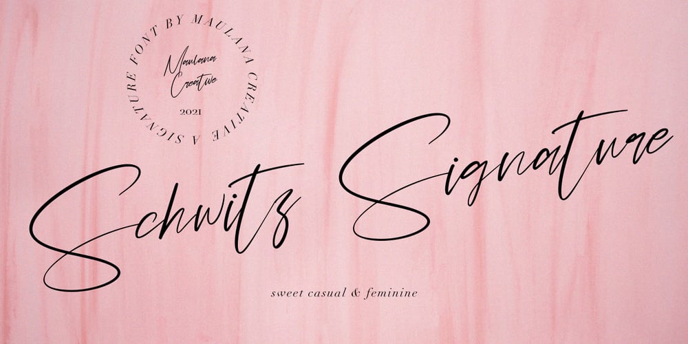 Schwitz Signature font