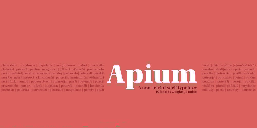 Apium font