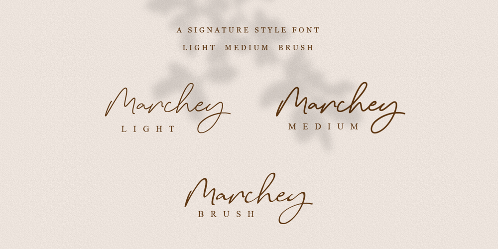 Marchey Signature font