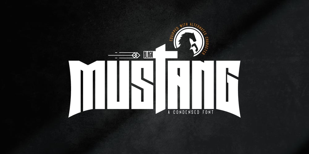 Black Mustang font