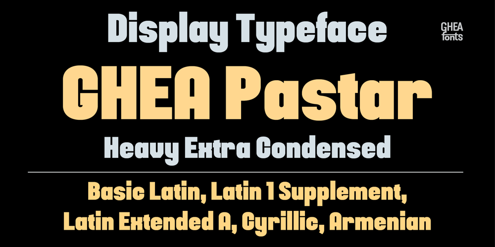 GHEA Pastar font