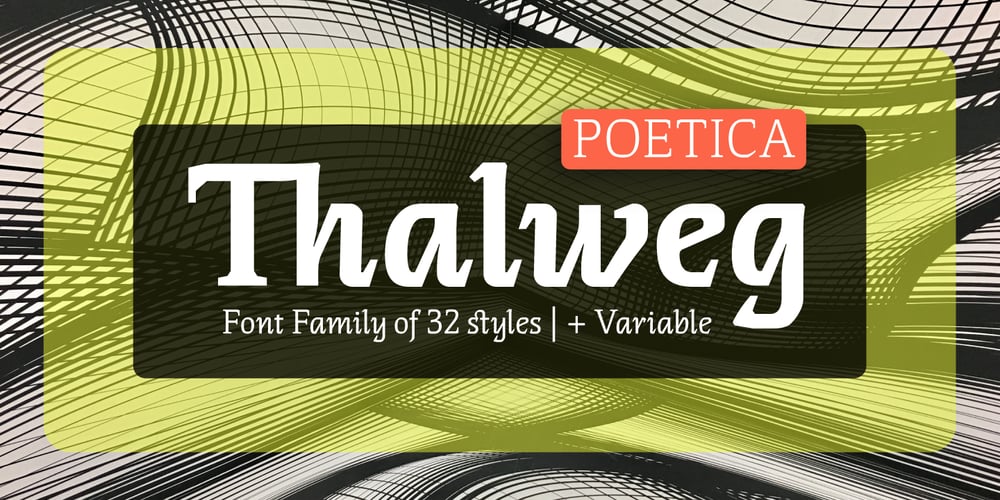 Thalweg Poetica font