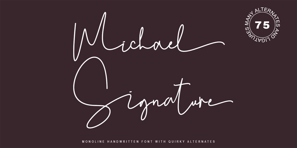 Michael Signature font