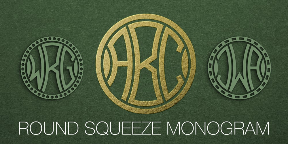 Round Squeeze Monogram font