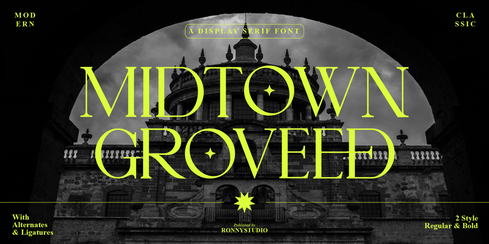 Midtown Groveed font