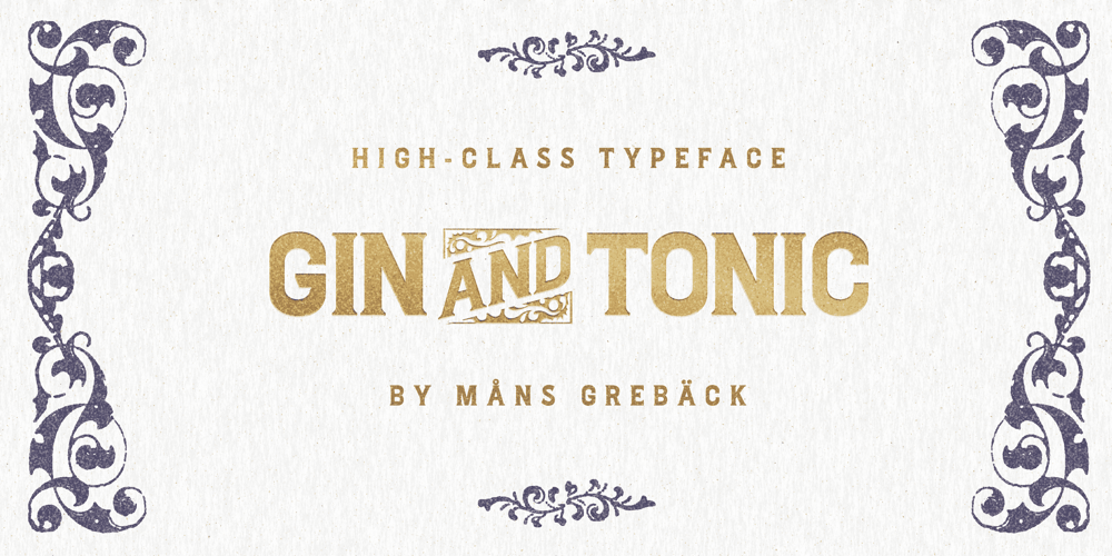 Gin And Tonic font