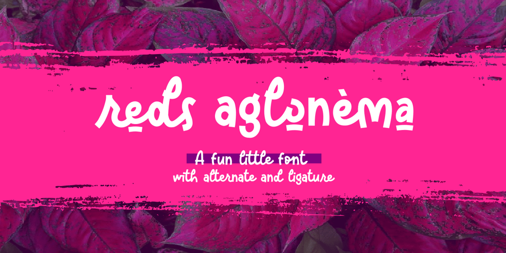 Reds Aglonema font