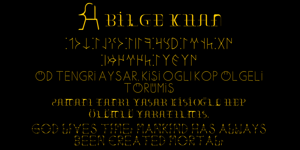 Ongunkan Old Turkic font