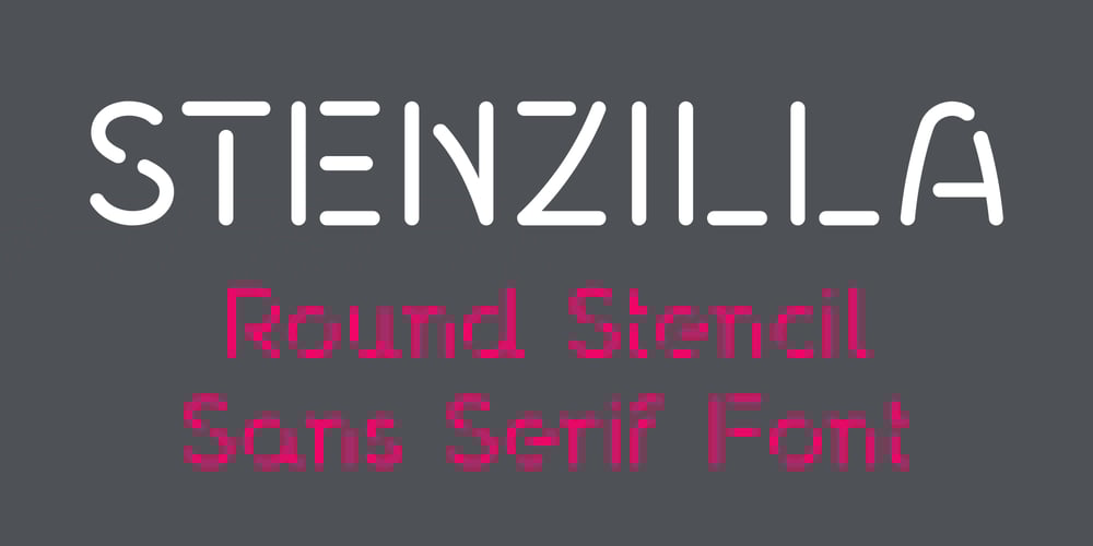 Stenzilla font