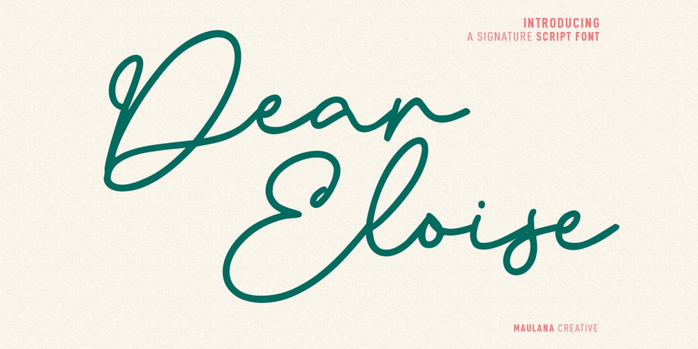 MC Dear Eloise font
