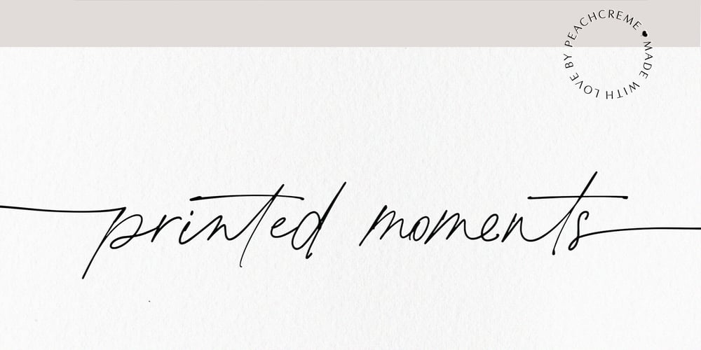 Printed Moments font