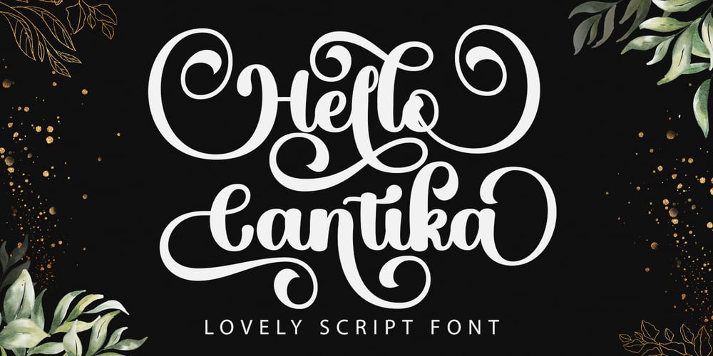 Hello Cantika Script font