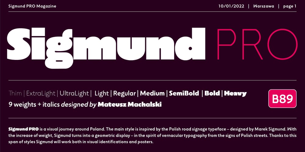 Sigmund PRO font