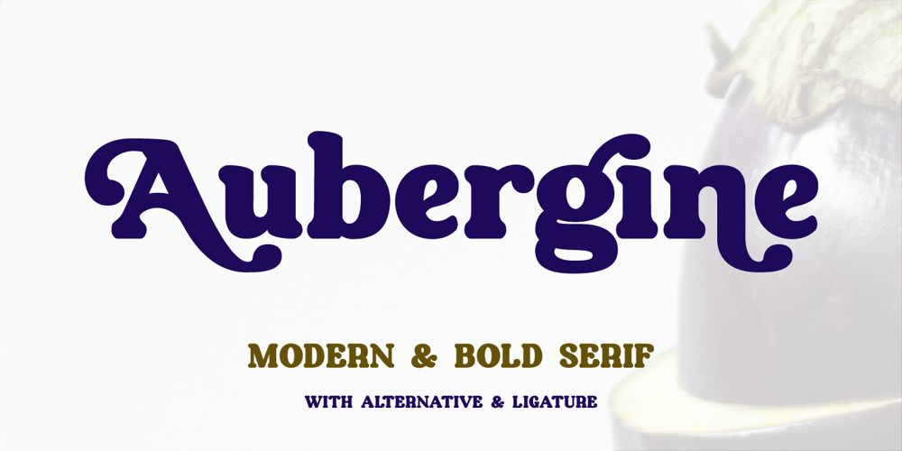 Aubergine font