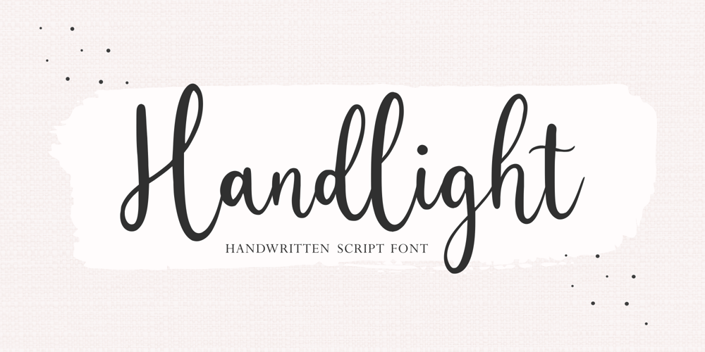 Handlight font