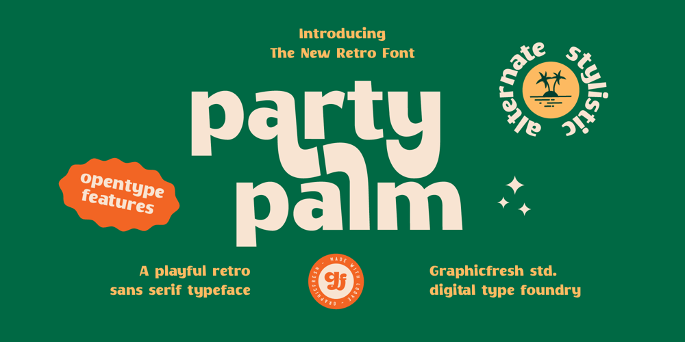 Party Palm font