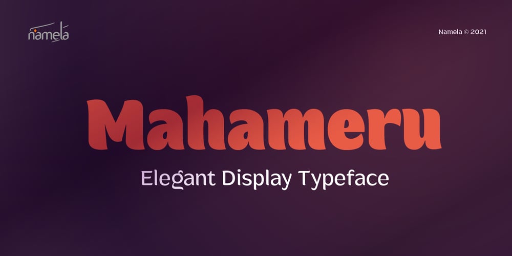 Mahameru font