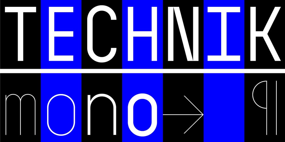 Technik Mono font