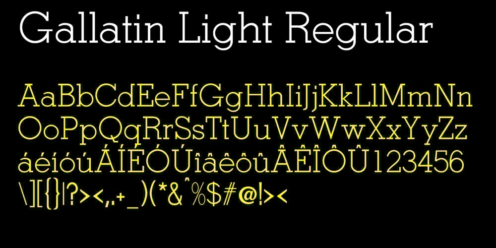 Gallatin Light font