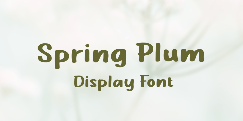 Spring Plum font