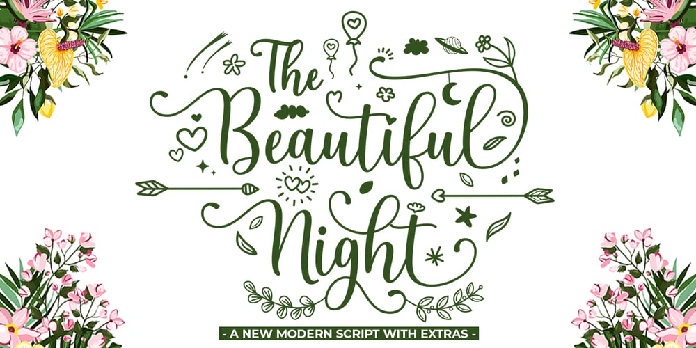 The Beautiful Night font