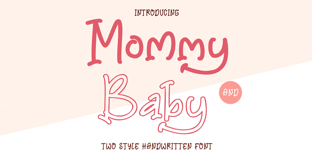 Mommy and Baby font