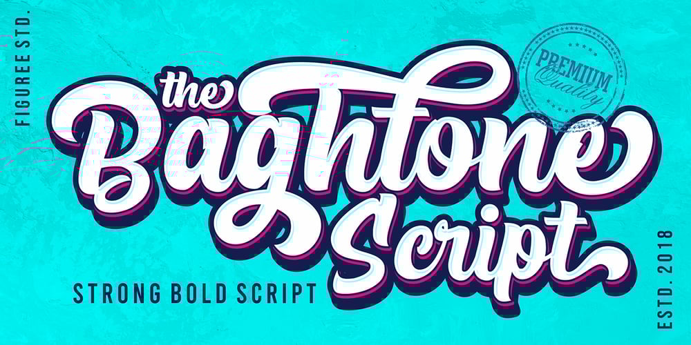 The Baghtone Script font